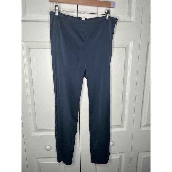 Maison de Papillon Kennedy Navy Blue Sateen Satin Pants Women's Size Small S - Picture 9 of 9